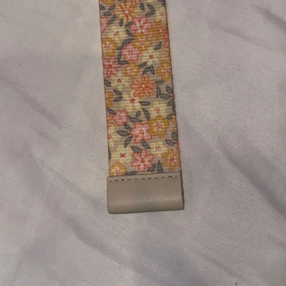 Wild Fable Cottagecore Floral Canvas Double-Ring Belt - Pink & Cream